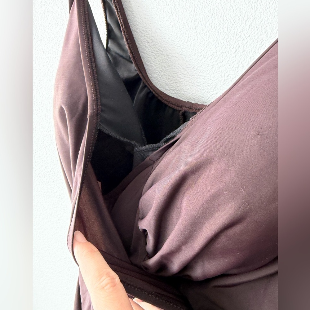 Miraclesuit Brown Oceanus Wrap Front Shapewear On… - image 4